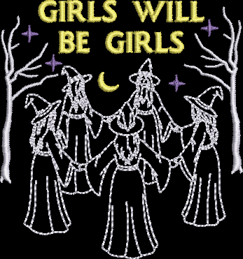 Witchy "Girls Will Be Girls" Child Tshirt