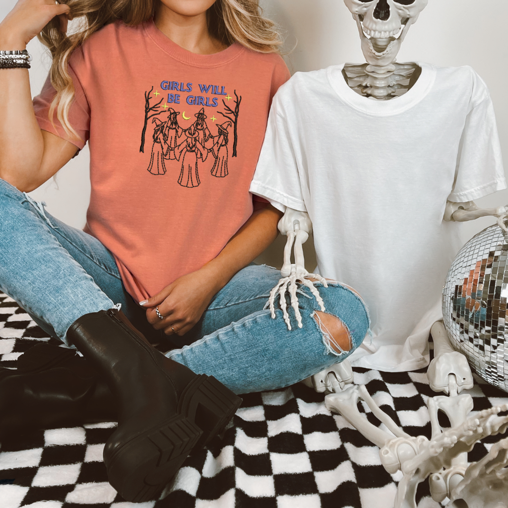 Witchy "Girls Will Be Girls" Adult Tee