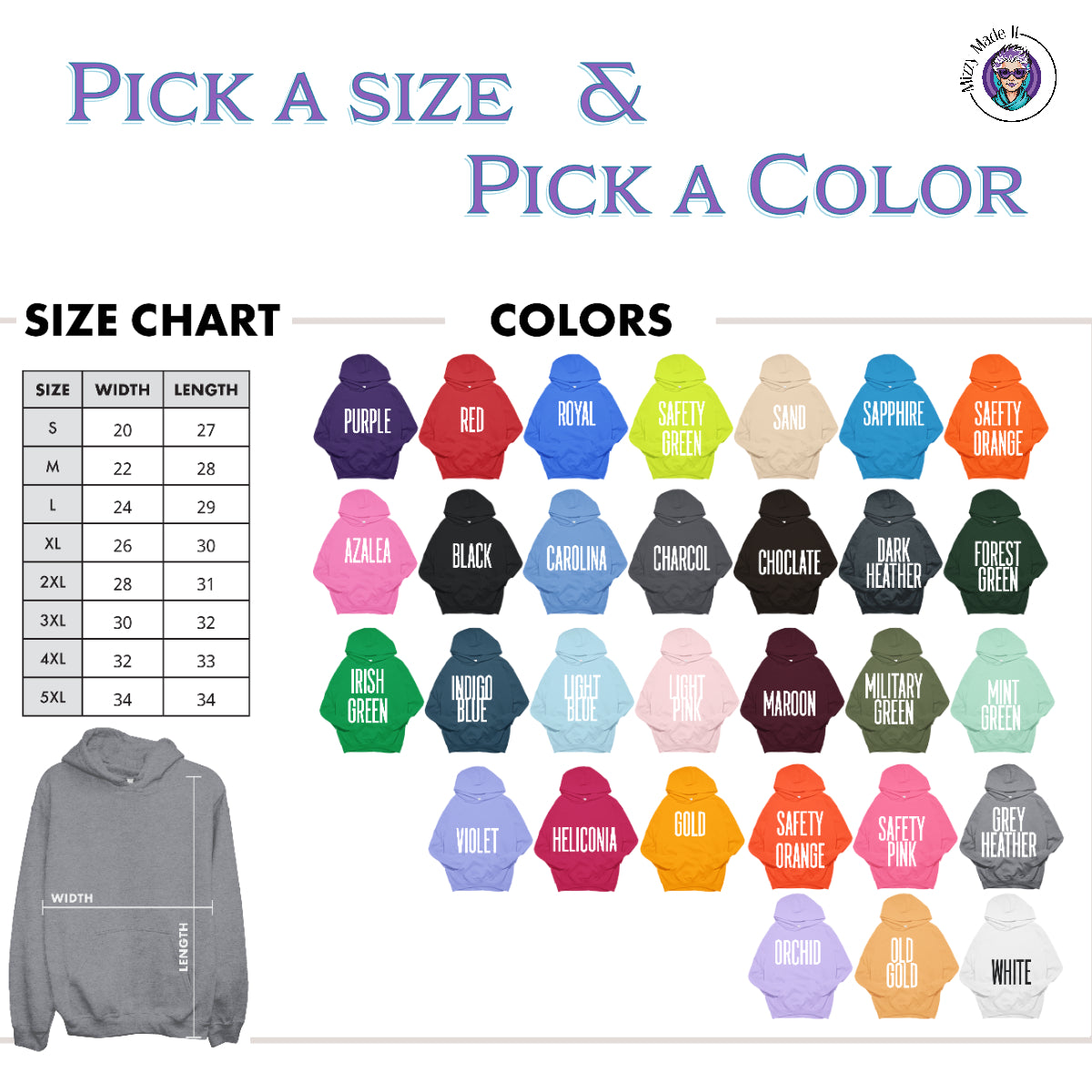 Senior Class Custom Year Applique Hoodie