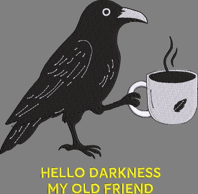 Hello Darkness Raven Pullover Hoodie