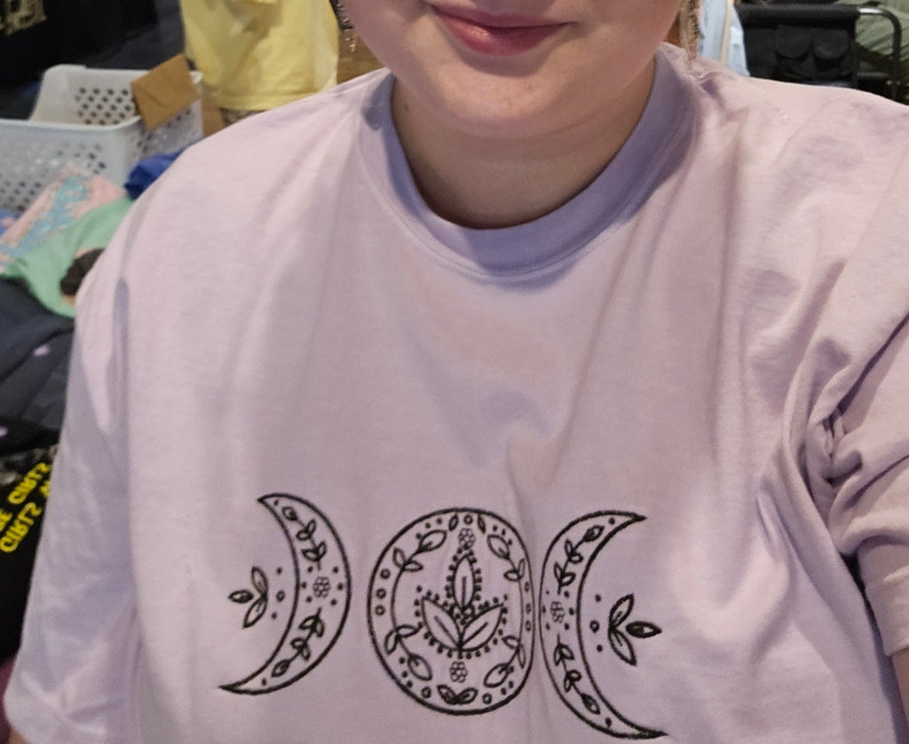 Triple Moon Boxy Crop Tee