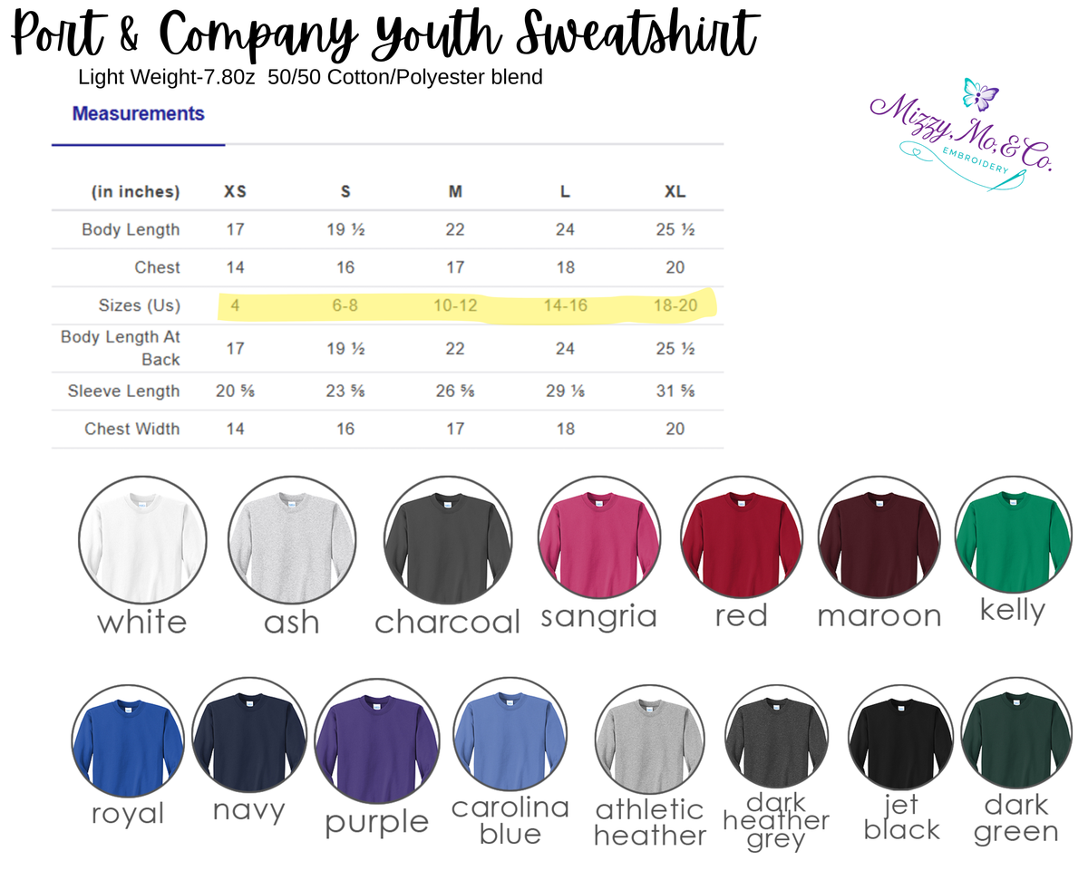 Witchy "Girls Will Be Girls" Crewneck Sweatshirt- Child size
