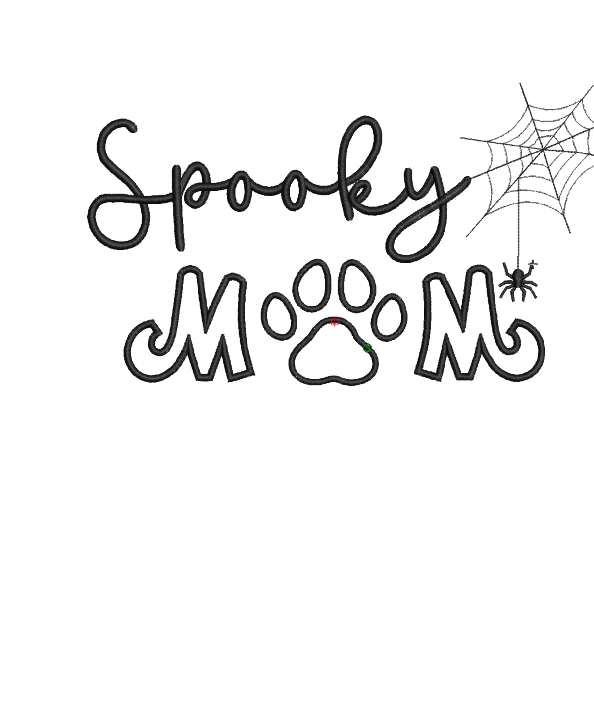 Embroidered Applique Spooky Dog Mom T-Shirt, Halloween Embroidered Applique Tee, Funny Halloween Shirt, Halloween Costume Top, Dog Mom Shirt