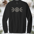 Triple Moon Embroidered Crewneck