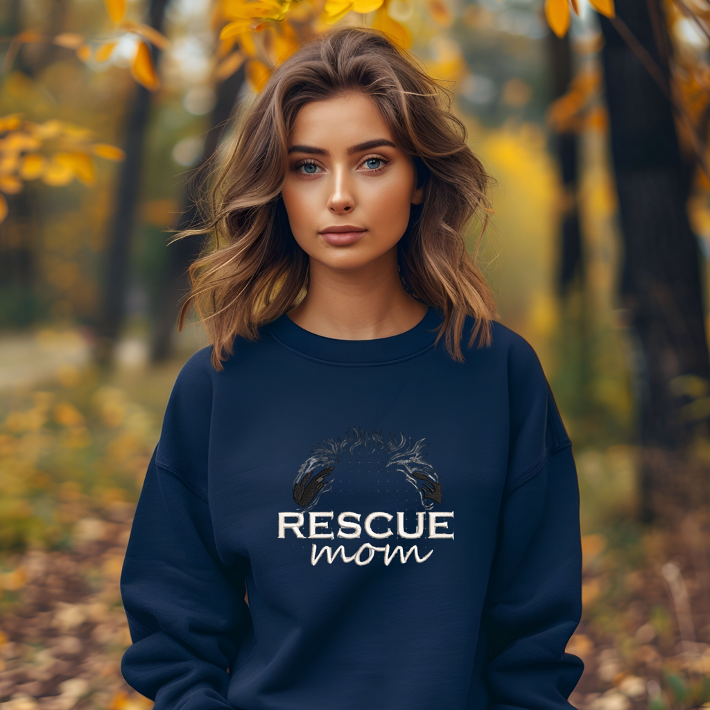 Dog Mom Embroidered Crewneck