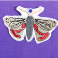 Red and Gray Moth Patch