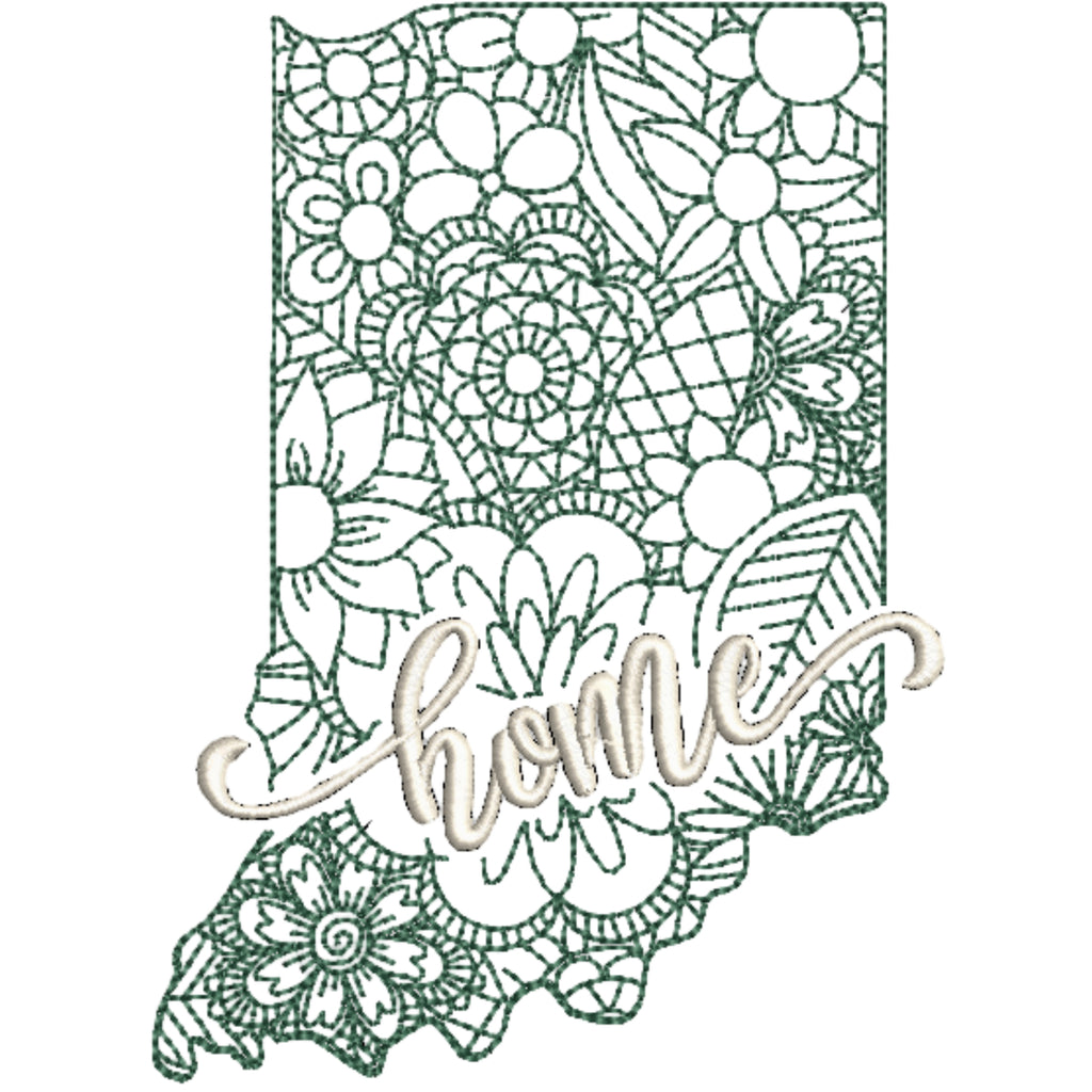 Indiana Home Embroidered Tee