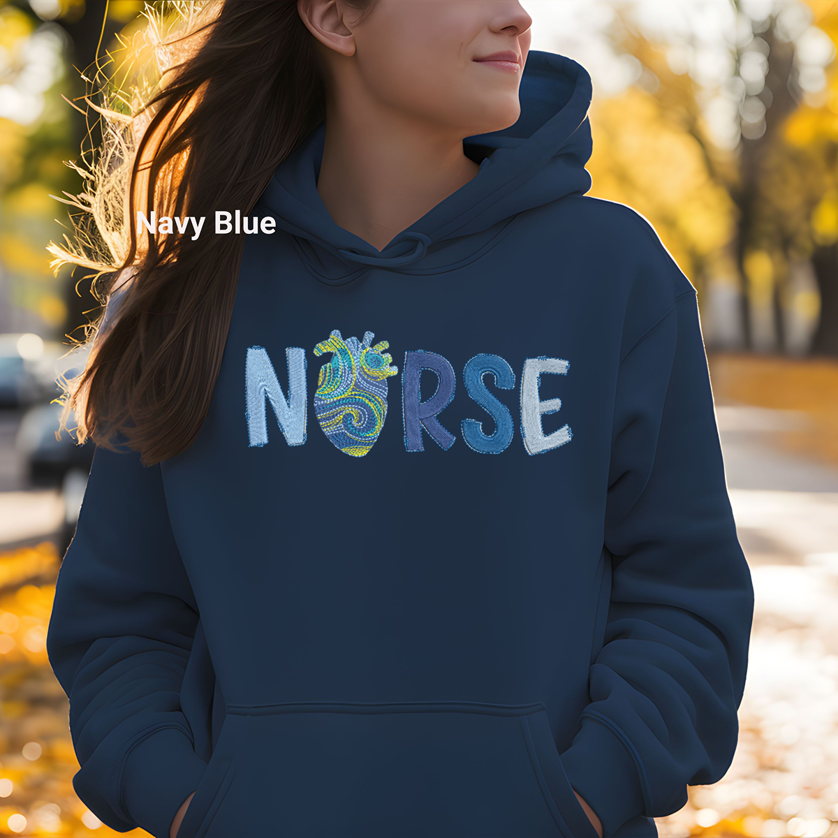 VanGogh Inspired Heart Nurse Hoodie