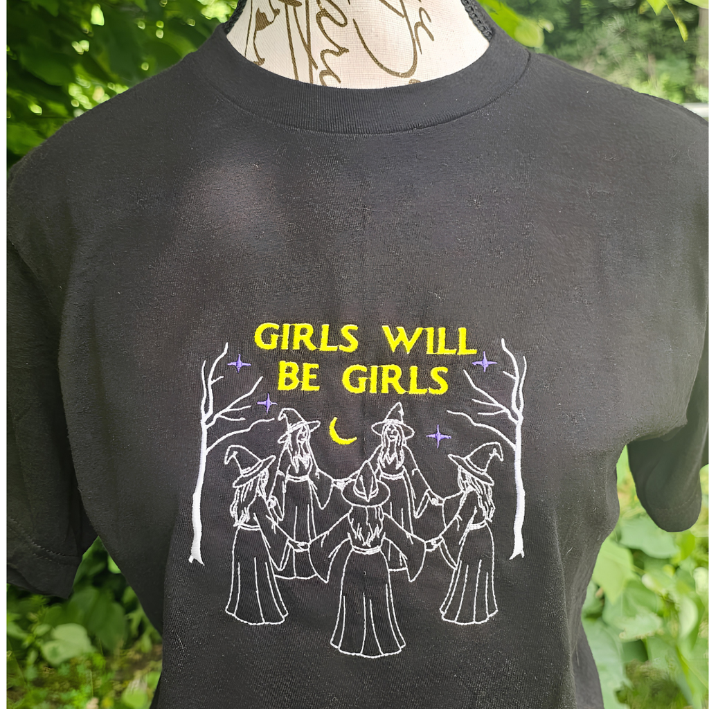 Witchy "Girls Will Be Girls" Adult Tee