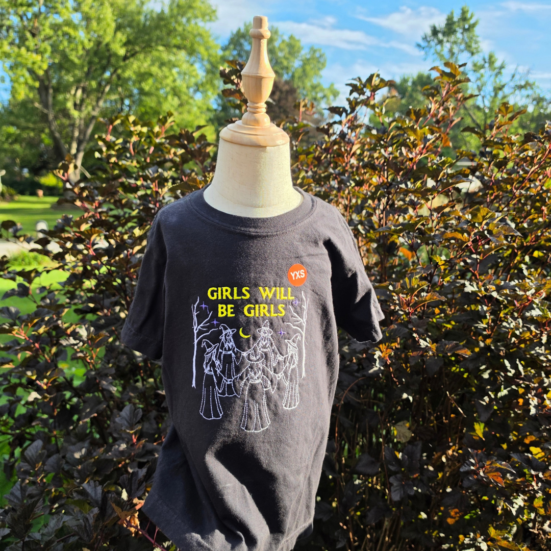 Witchy "Girls Will Be Girls" Child Tshirt