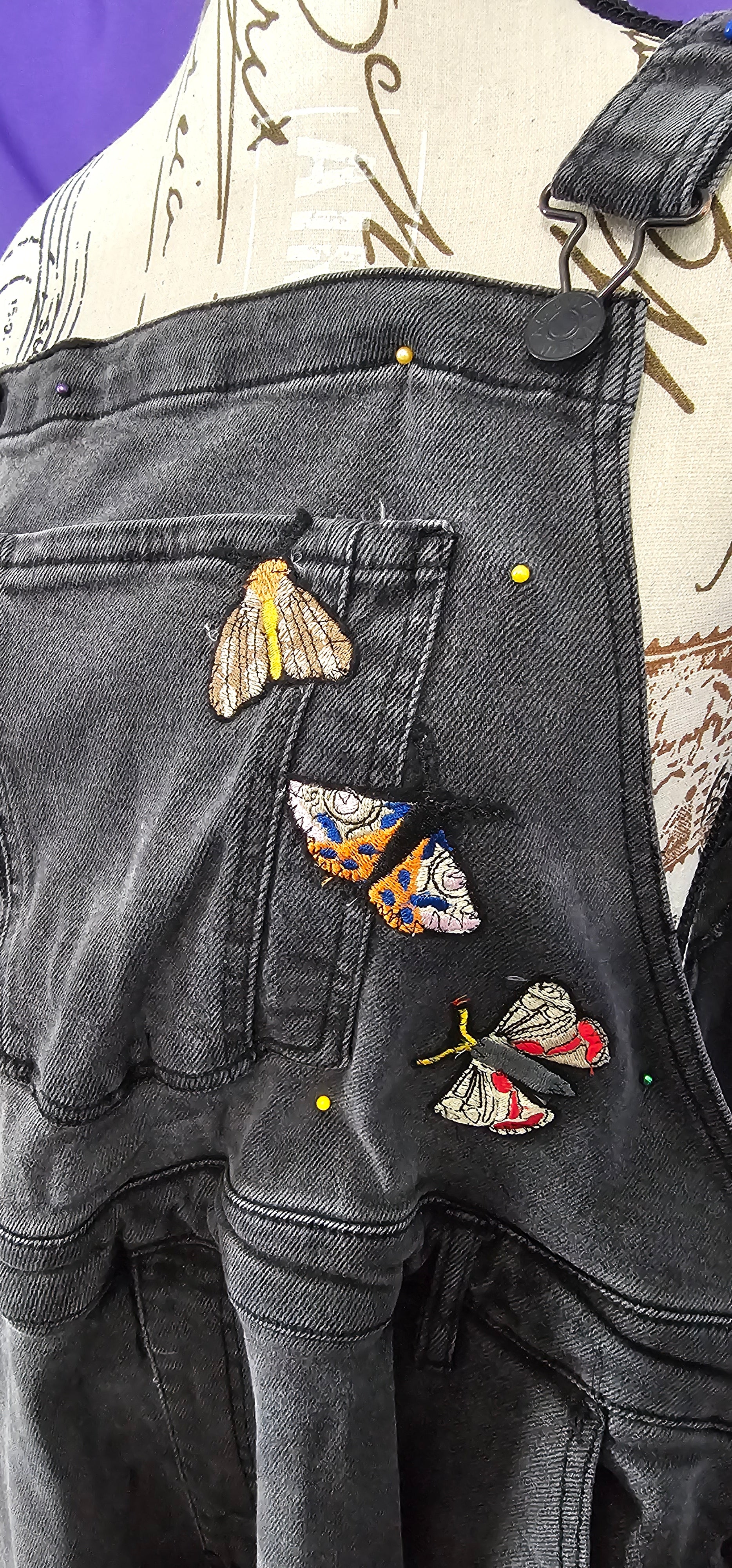 Blue and Orange Moth Patch