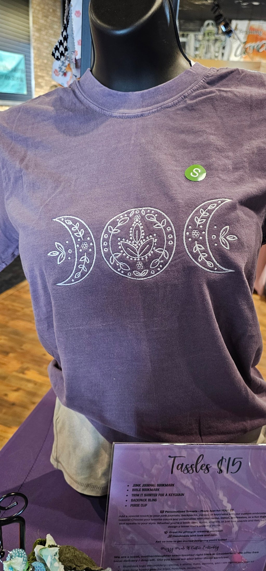 Triple Moon Embroidered Hoodie