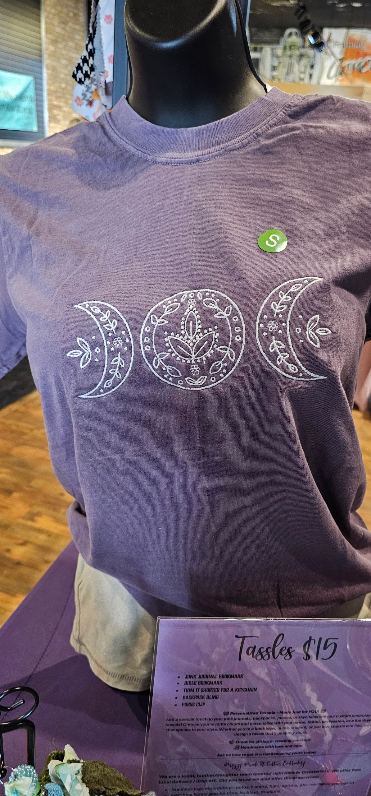 Triple Moon Embroidered Hoodie